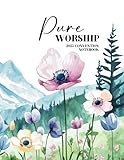 Pure Worship JW Convention 2025 notebook, pages with talk titles, assembly journal
