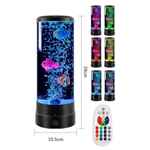 Lampe de poisson à bulles aquarium veilleuse LED pour maison