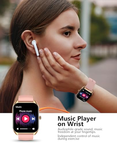Smart Watch (Answer/Make Call) for Women, 2.02\" Smartwatch with Blood Oxygen/Heart Rate/Blood Pressure/Sleep Monitor, IPX8 Waterproof Fitness Tracker, 100+ Sports Modes Compatible with iOS Android - Thumbnail 6
