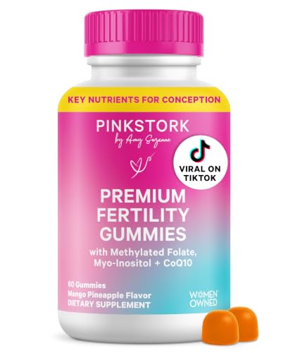 Pink Stork Fertility Gummies for Women, 60 Count