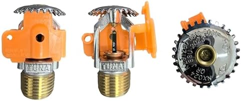 Fire Sprinkler Head Quick Response Upright Spray - FM Approved & UL Listed 1/2" NPT 200℉(93℃) K=5.6 (K80/metric) Quick Response for Automatic Fire Sprinkler System (6, Chrome)