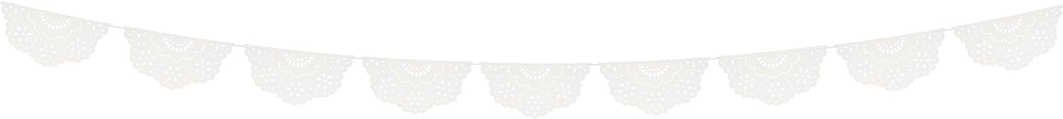 Meri Meri Broderie Anglaise Lace Pennant Banner (Pack of 1), 12.5' Party Banner Including Excess Cord, Meri Meri Party Banner, Reusable - Image 3