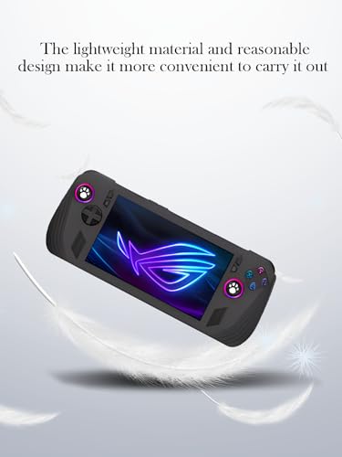 Image of Silicone Case for ASUS ROG Ally X 2024 New Soft Silicone Anti-Fall Shockproof Protective Kids Friendly for Rog Ally X Gaming Console Accessories (Black)