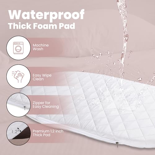 Image of XL Baby Changing Basket for Dresser Top, Moses Baskets for Newborn, Portable Baby Diaper Changing Pad Table Topper for Dresser, Moses Bassinet Mat with Waterproof Pad Cover and Diaper Caddy