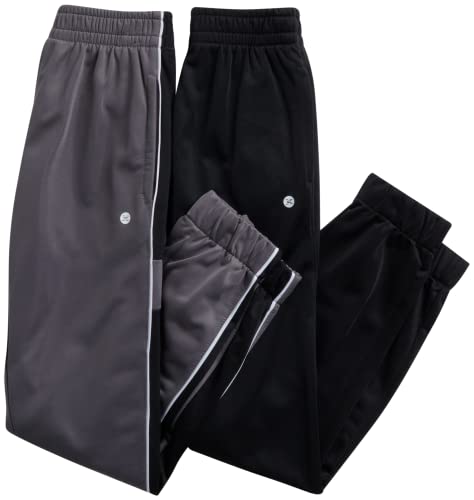 Rbx Boy's Sweatpants - 2 Pack Active Tricot Jogger Pants (Size: 2T-20), Size 7, Classic Grey/Black #TOP4