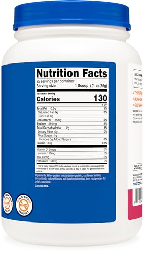 Image of Nutricost Whey Protein Isolate (Strawberry Acai, 2 Pounds)