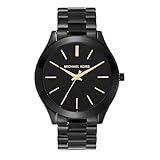 Michael Kors Slim Runway Three-Hand Black Stainless Steel Women's Watch (Model: MK3221)