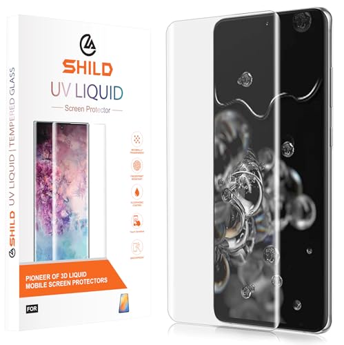Image of SHILD Premium UV Tempered Glass Screen Protector for Vivo X70 Pro Plus 5G (6.78 Inch) - Full Adhesive, UV Curved Edge, HD Clarity, 9H Hardness, Fingerprint Unlock Compatible, Case Friendly - Pack of 1