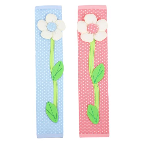 Homoyoyo 2 piezas Protector para Manijas de Puerta de Frigorífico con Diseño Floral Cubre Manijas Duradero y Cómodo para Refrigeradores y Congeladores Compatible con Electrodomésticos de