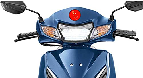 Image of CVANU Hanuman Red Peaceful Stylish Look Sticker for Scooty, Bike- All Two Wheeler Vehicle Vinyl Decal Size (11cm X 11cm) Multicolor)