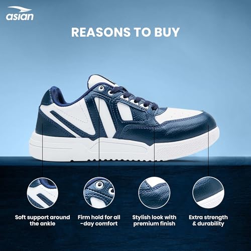 Image of ASIAN Cruzer-02 Men's Sneakers | Stylish Walking Sneakers for Boys & Men | Strong Grip, Comfort Sneakers | Lightweight, Durable Casual Shoes, Travel & College