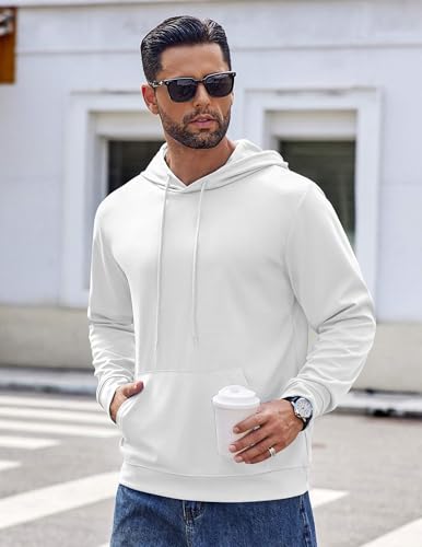 COOFANDY Men's Hoodie Long Sleeve Hooded Pullover Casual Fashion Sweatshirts Drawstring Gym Hooded with Kanga Pocket3