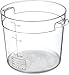 Carlisle FoodService Products Storplus Round Food Storage Container with Stackable Design for Catering, Buffets, Restaurants, Polycarbonate (Pc), 6 Quart, Clear