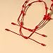 NLAIOUSL Fashion 2 Pieces Red String Braided for Cross 7-Knot Kabbalah Braided Charm Jewelry Girl Boy Beade