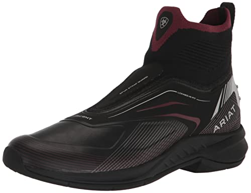 ARIAT BMVY9 Womens Ascent Paddock Boot - Black/Burgundy, Size 7.5