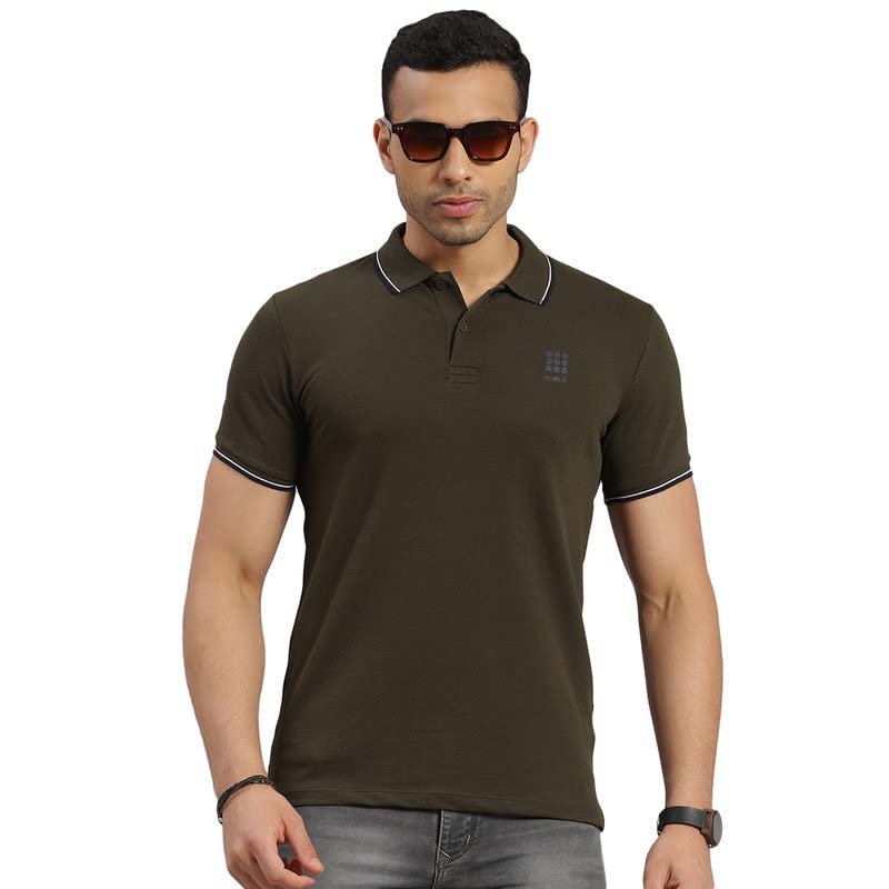 Image of ROCK.IT Men's Solid Slim Fit T-Shirt