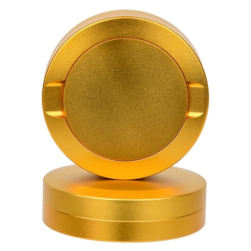 PODAHO Metal Container for Zyn | Zyn Metal Can | Snus Can | 3 Layer Aluminum Zyn Holder | Zyn Tin | Snus Container | EDC Storage, Multiple Colors, (Gold)