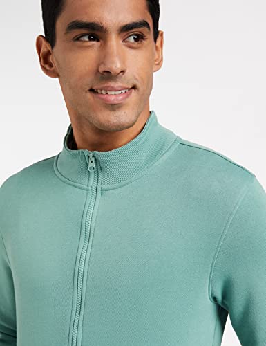 Image of Amazon Brand - Symbol Men Cotton Blend High Neck Fleece Sweatshirt