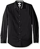 Calvin Klein Men's Chainlink Dobby Infinite Cool Long Sleeve Button Down Shirt