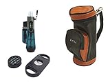 F.e.s.s. FESS Golf Gift Set Mini Golf Bag Humidor with Humidifier and Cutter