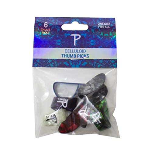 Perri's Leathers | Celluloid Thumb Picks | 6-Pack | Verschillende Kleuren | CTP-AST1 - Image 7