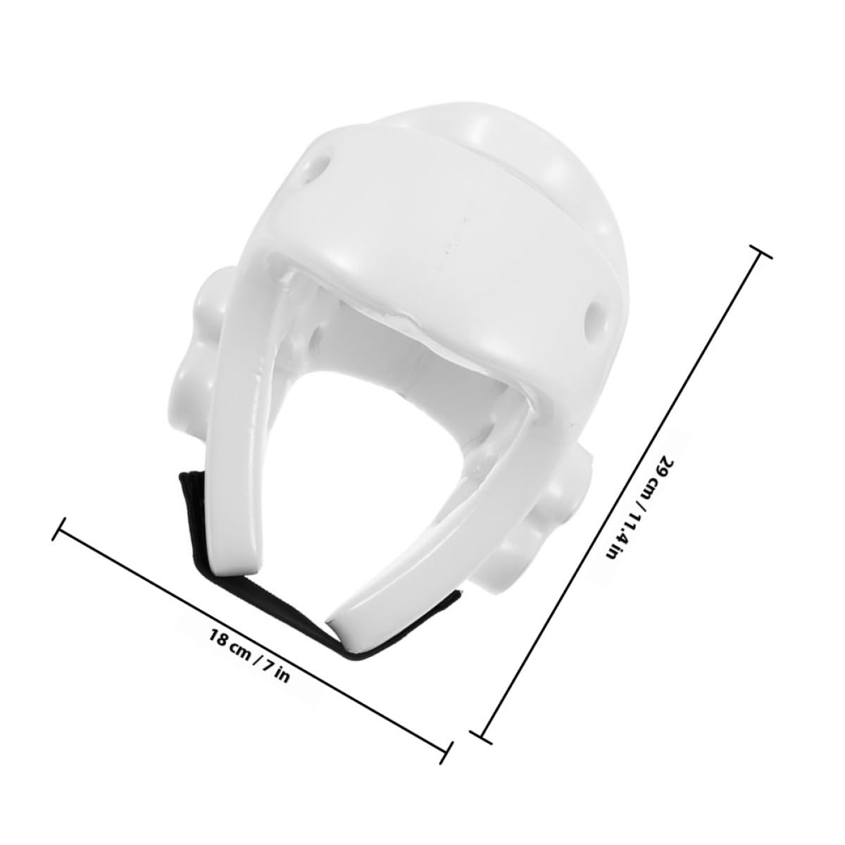 Casco Protettivo da Combattimento Taekwondo in Pu Bianco | Regolabile, Design Ergonomico, Traspirante e Sicuro, Adatto a Esercizio e Sparring per Molte Persone