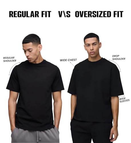 Image of Oversized Cotton Plain Full Sleeve Round Neck T Shirt for Men