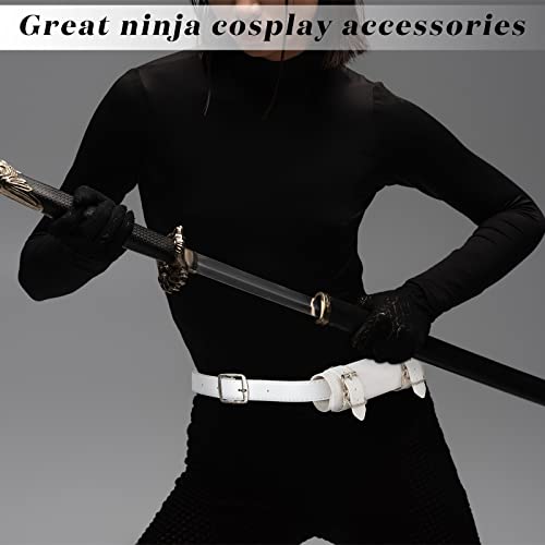 Jecery 2 peças Katana espada suporte de couro bainha bainha espada cinto ajustável coldre cinto duas