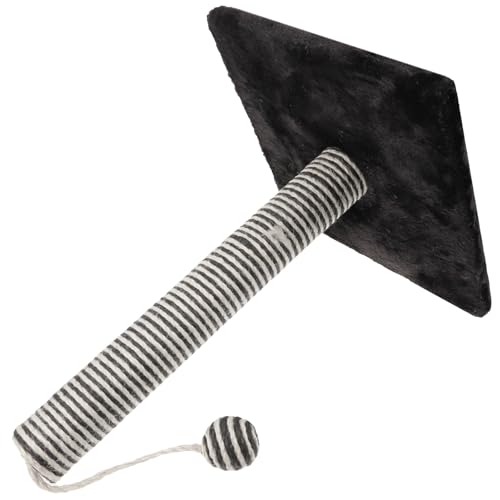 Rascador para gatos FAVOMOTO vertical con cuerda de sisal negro miniatura 1