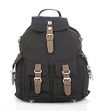 Rucksack HF Serie aus Hanf - organic cotton schwarz Vintage look Pure