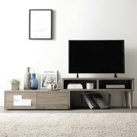Amazon｜RASIK テレビ台 ローボード 伸縮 幅90〜163cm ナチュラル