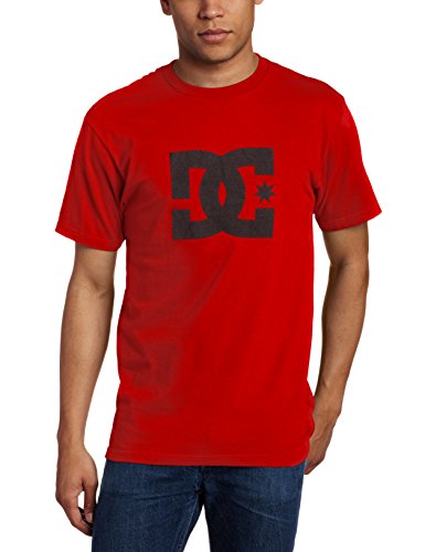 Image of DC Men's Star Short Sleeve Logo T-Shirt, Red/Maroon, XX-Large
