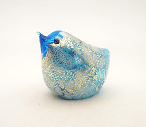 Murano Millefiori Blue Bird Figurine Italian Art Glass