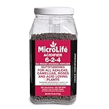 MicroLife Acidifier (6-2-4) Professional Grade Granular Organic Fertilizer (for Acid Loving Plants) Roses Blueberries Azaleas Camellias, 7 LBS