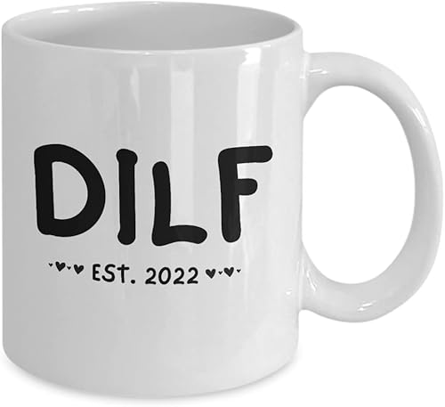 Miniatura 2 de Dilf Est 2022 - Taza de consolador, regalo de consolador, regalo de papá nuevo para hombres, marido, novio, él, primera vez, día del padre,