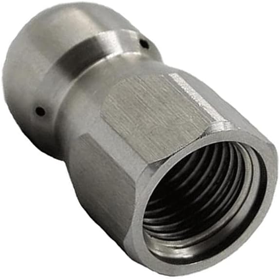 Sellbury Stainless Steel Button Nose 3/8" Rotary Cleaning Nozzle Sewer Jetter Nozzle