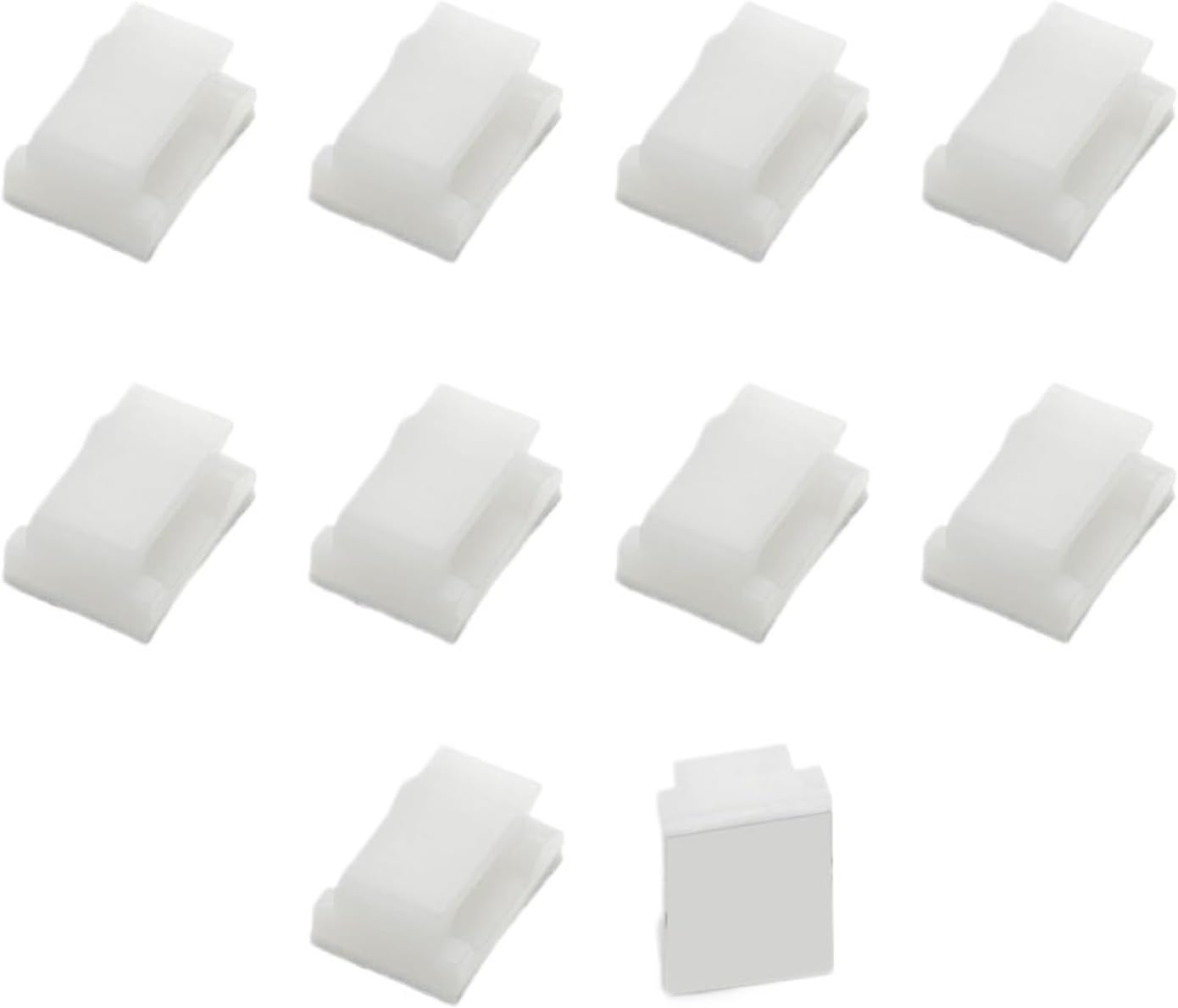Cable Management Clips 1000pcs Electrical Equipment Supplies Cord Management Wire Holder for TV PC Ethernet(White-13X5.2mm)