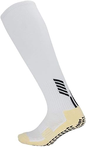 PreSox Calcetines deportivos unisex espesan el cojín de la rodilla con puntos de goma para las espinillas de béisbolfútbolfutbol