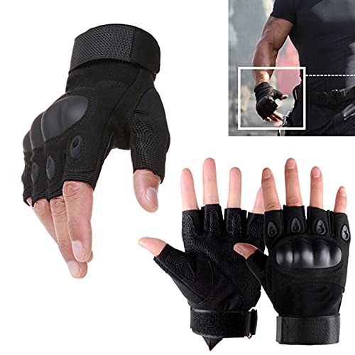 Exercise Gloves Riding Gloves Tactical Gloves Driving Gloves Airsoft Sport Gloves Anti-Slip Gloves Shooting Hunting Gloves (Black, XL)