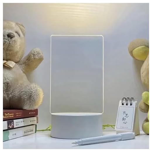 Luminaria De Mesa Com Tela Para Escrever LED 3D Decoração Para Presente