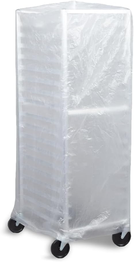 Tronex 50 Pcs Disposable Bun Pan Rack Covers High-Density Polyethylene Food Safe Plastic Bakers Bakery Rack Cover, 26" x 26'' x 83'' (Star Seal Top)