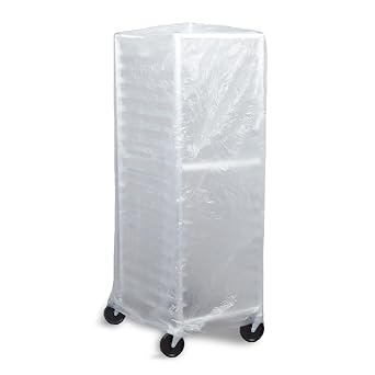 Tronex 50 Pcs Disposable Bun Pan Rack Covers High-Density Polyethylene Food Safe Plastic Bakers Bakery Rack Cover, 26" x 26 x 83 Star Seal Top