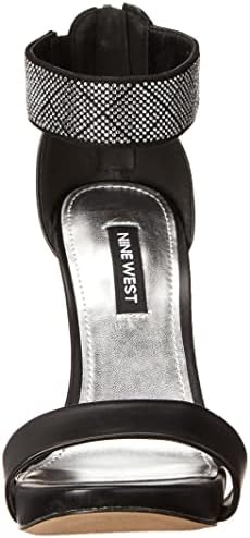 Nine West Women's UTELL3 Heeled Sandal, Black, 9.5 | Image 1