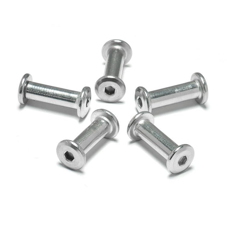 Image of Rely⇒VP INDUSTRIES (Combo Set -10 Pcs) M5x16 mm Full Sleeve JCB Nut with JCB Allen Head Screw + Allen Key 1 pc | Fastener for Joining Wood Boards, Kitchen Worktops, Cabinets, Beds