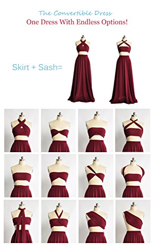 Women's Beatiful Bow Tie Summer Beach Chiffon High Waist Maxi Skirt4