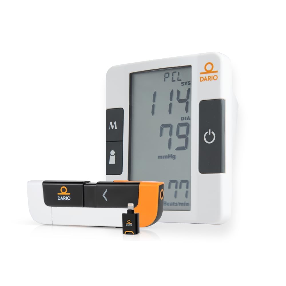 Dario Bundle: Blood Pressure Monitor (Gen1) & Blood Glucose Monitor Kit (USB-C Port - for Android and iPhone 15 & 16 Only)
