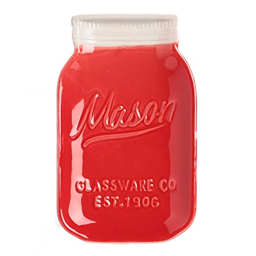 Red Ceramic Mason Jar Spoon Rest