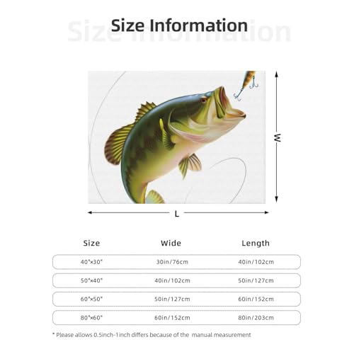 Couverture de lit légère en microfibre imprimée poissons - 8