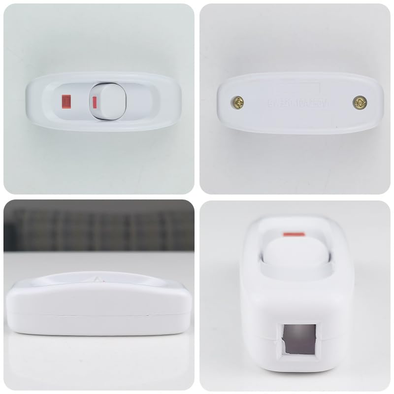 Line Kippschalter, Schalter/sftlite Lichtschalter 250 V 10 A Line Power Kippschalter Mittelschalter 2 A weiß 2 Stück