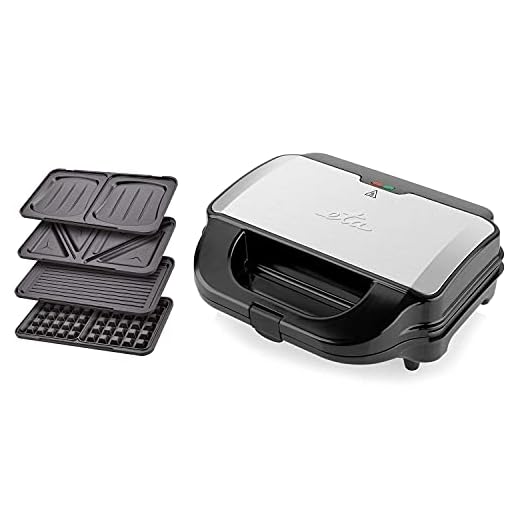 ETA Sandwichmaker 4 in 1 I Sorento I Antihaftbeschichtung für leichte Reinigung ohne Anbrennen I 900 Watt I Waffeleisen, Grill und vieles mehr